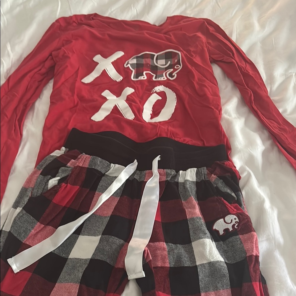 Red and Black Pajamas Set